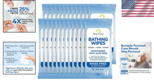 Load image into Gallery viewer, 192 Rinse Free Bathing Wipes with Aloe - Disposable Cleansing for Sensitive Skin