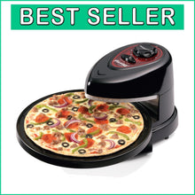 Load image into Gallery viewer, Versatile Black Rotating Oven with Nonstick Pan - Perfect for Pizzas &amp; Snacks