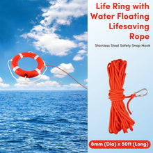 Load image into Gallery viewer, Portable Life Ring for Boating 23" with 50ft Lifesaving Rope - Safety First