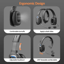 Load image into Gallery viewer, Long Battery Life Bluetooth Headset with Active Noise Cancellation for Truckers