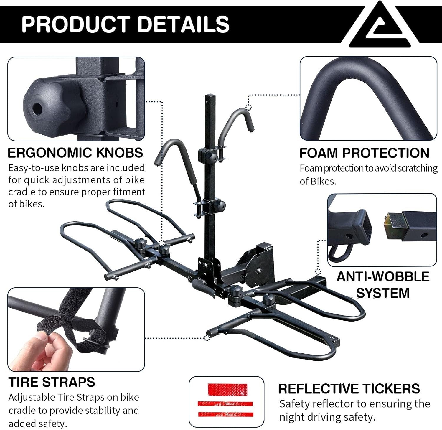 Smart Tilting 2-Bike Carrier with Safety Features - Ideal for Adventure Lovers