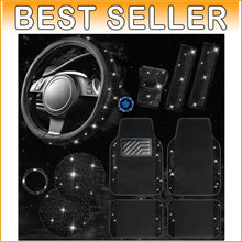 Load image into Gallery viewer, Universal Fit Bling Car Mat Accessories - Stunning Rhinestone Steering Cover