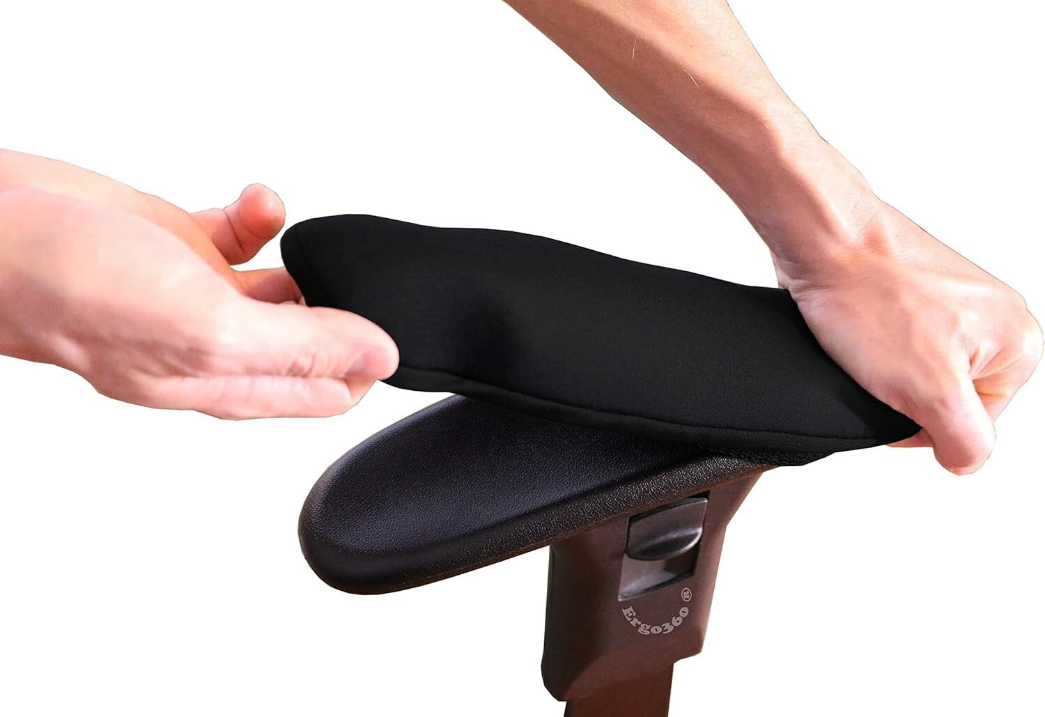 Comfortable Chair Arm Pad Covers - Stretch Neoprene, Easy Installation, Black