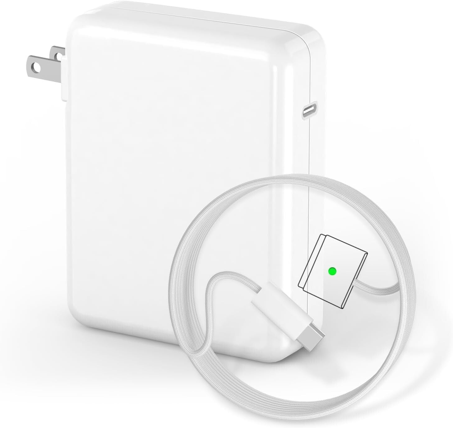 140W USB-C Magnetic Charger with LED Indicators - Compatible for MacBook Models