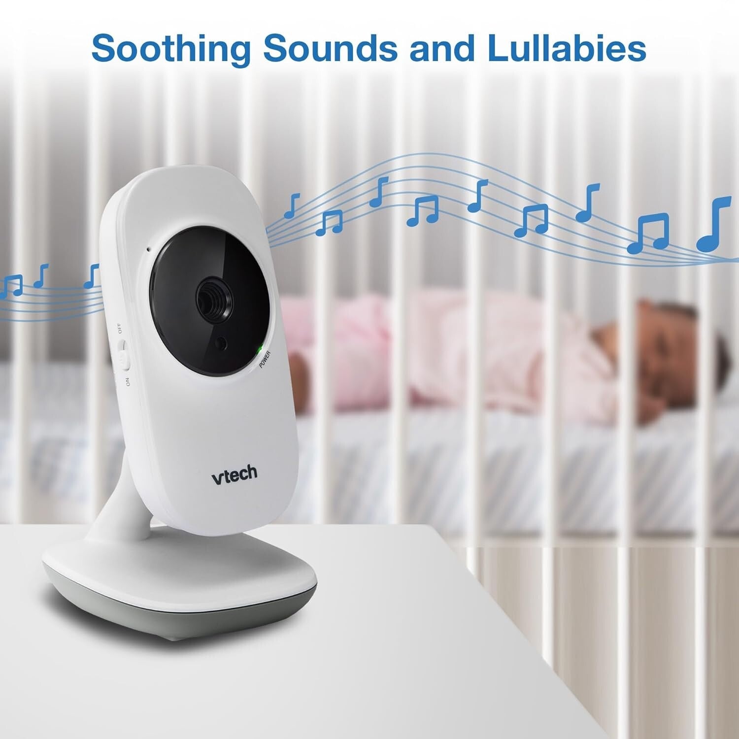 Portable Baby Monitor: 2.8” LCD, Lullabies & Temperature Sensor, No Wi-Fi Needed