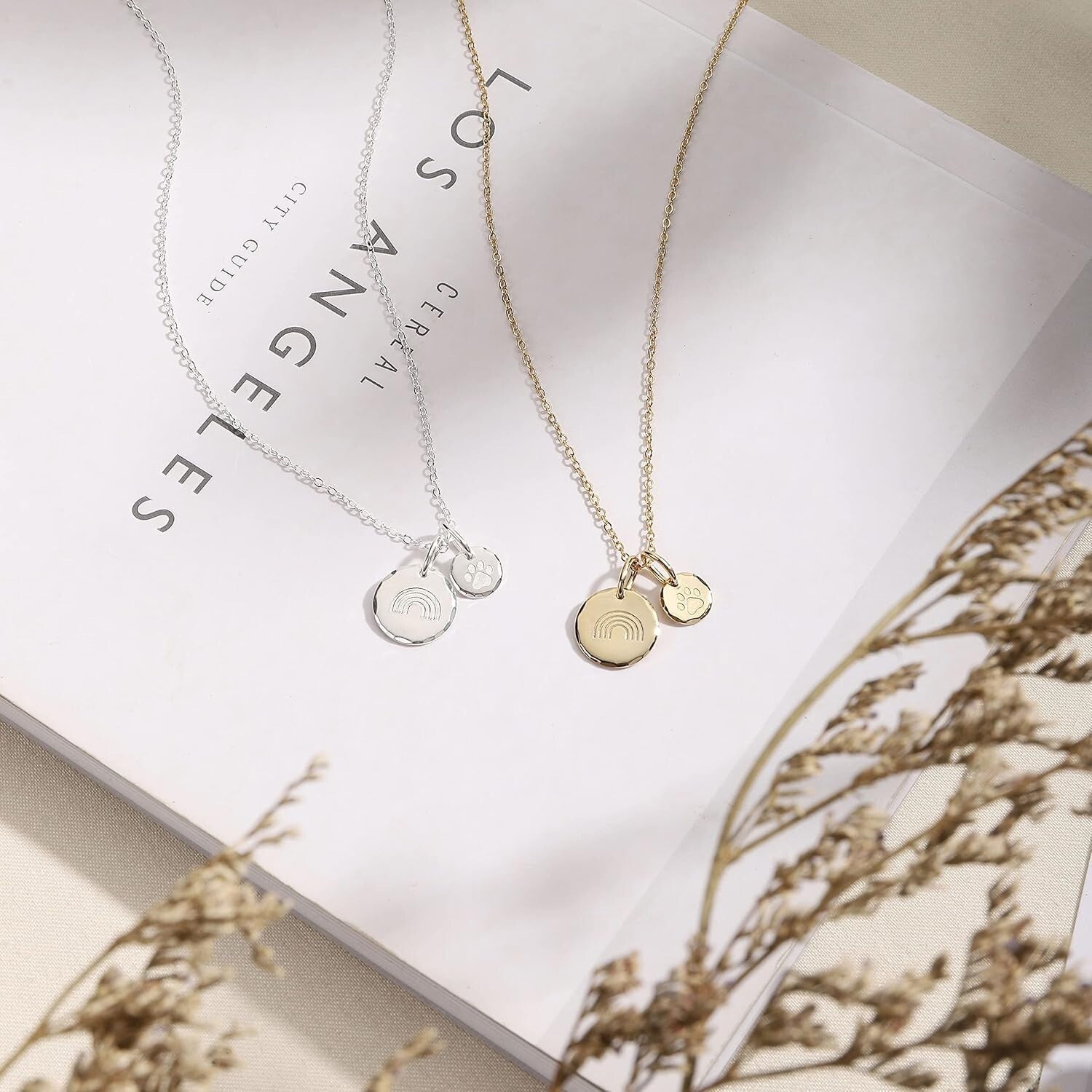 Elegant Silver or Gold Pet Memorial Jewelry - Heartfelt Sympathy Gift for Loss