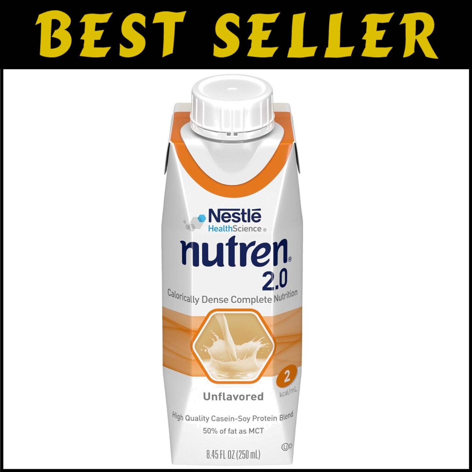 2.0 kcal/mL Unflavored Tube Feeding Formula - Nutrient-Rich Nutrition Pack of 24