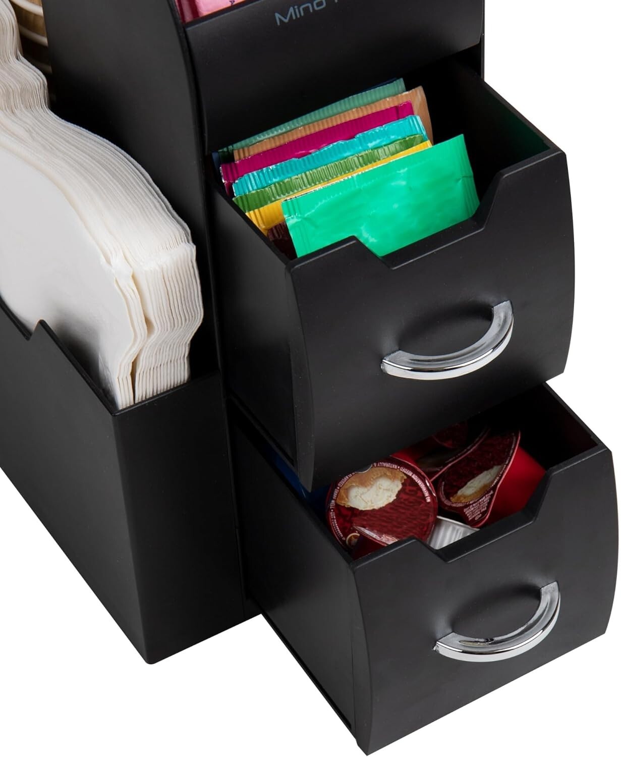Set of 2 Non-Slip Cup and Condiment Organizers for Modern Countertop Storage