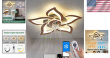 Load image into Gallery viewer, 24" Dimmable LED Ceiling Fan with Lights - 6 Speed &amp; 3 Color Modes for Any Room