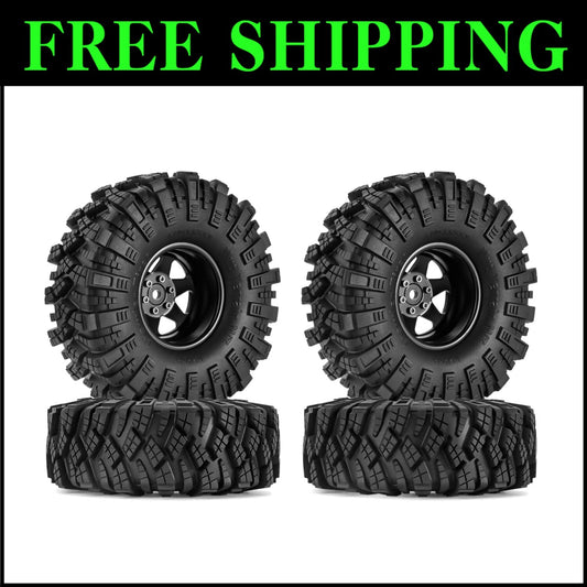 High-Performance 1.9" Mud Tires & Beadlock Rims for Ultimate RC Crawler Control