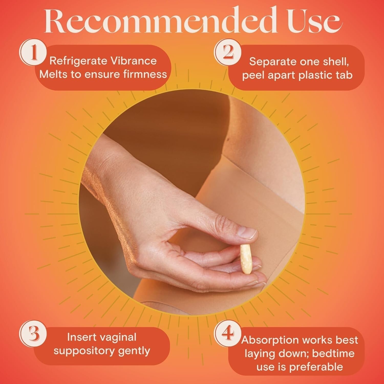 Fragrance-Free Organic Vaginal Suppositories for Hydration & Comfort - 12 Count