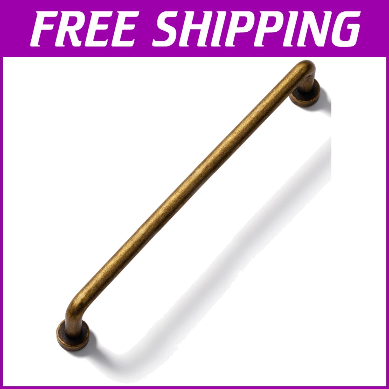 Premium Quality Antique Brass Cabinet Pulls - 10 Count for Kitchens & Baths