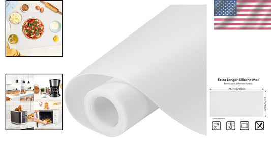 Thick Non-slip Silicone Mat 78.7” x 15.7” – Perfect Kitchen Counter Protector