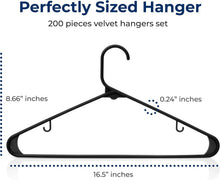 Load image into Gallery viewer, Durable Non-Slip Plastic Hangers - Set of 200 for Efficient Closet Organization