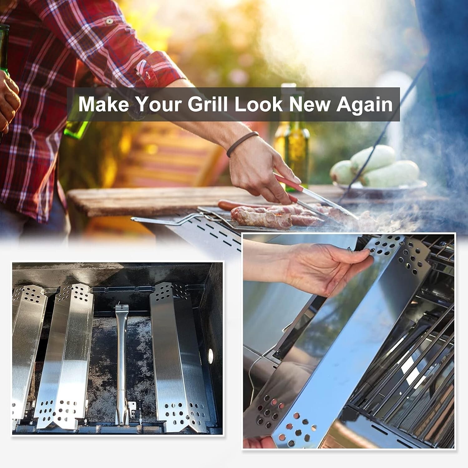 Effortless Installation Grill Replacement Kit: Burners, Heat Plates & Igniters