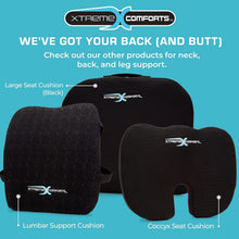 Load image into Gallery viewer, Removable Dark Grey Seat Cushion for Back Support - Travel-Friendly with Handle