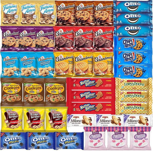 Bulk Assortment Sampler: 45 Individually Wrapped Cookies for Every Occasion