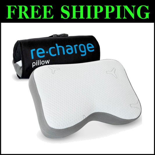 All-in-One Travel Pillow: Ergonomic Memory Foam for Back, Neck and Side Sleepers