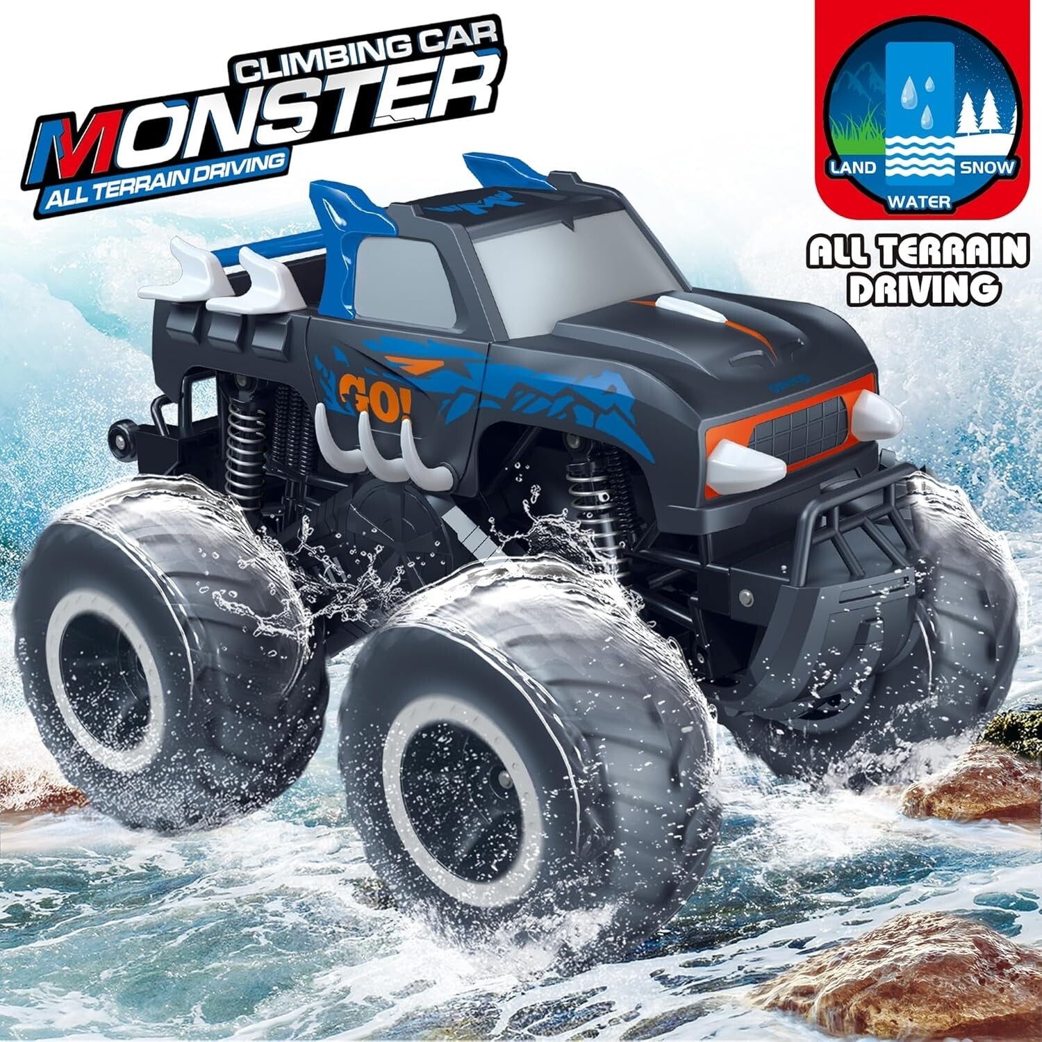 4WD Amphibious Remote Control Truck - Thrilling 1:16 Scale Toy for Kids