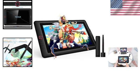 15.6" XPPen Drawing Tablet: Full HD, 8192 Pressure Sensitivity & 8 Shortcut Keys