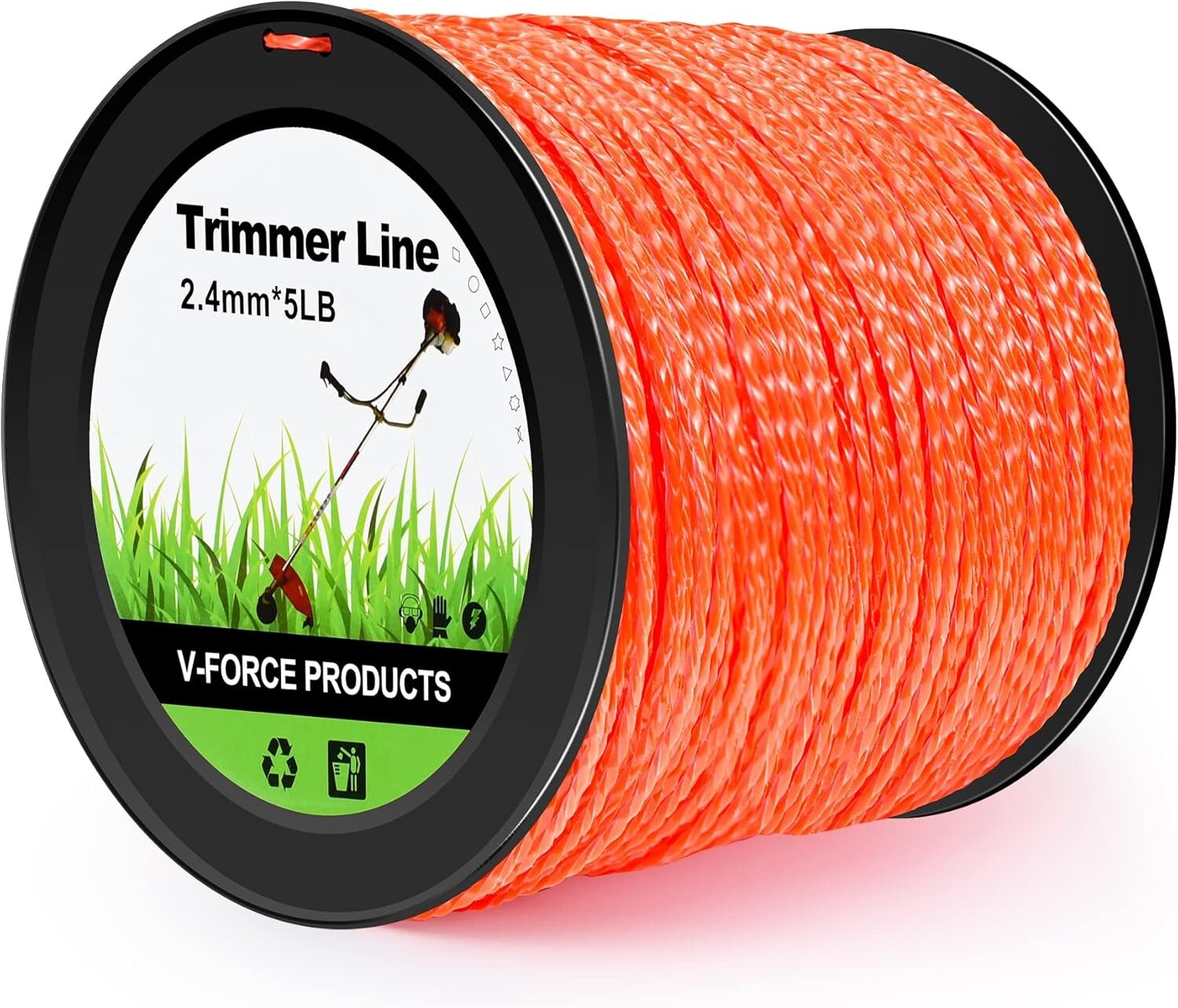 1640FT Heavy-Duty 0.095" Twisted Weed Wacker String - Durable Trimmer Line
