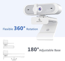 Load image into Gallery viewer, USB 1080P Webcam with Dual Microphones, Autofocus &amp; Built-In Privacy Cover