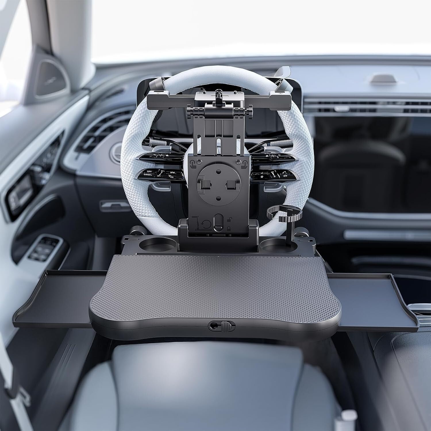2-in-1 Car Steering Wheel Desk & Back Seat Tray - Ultimate Driving Convenience