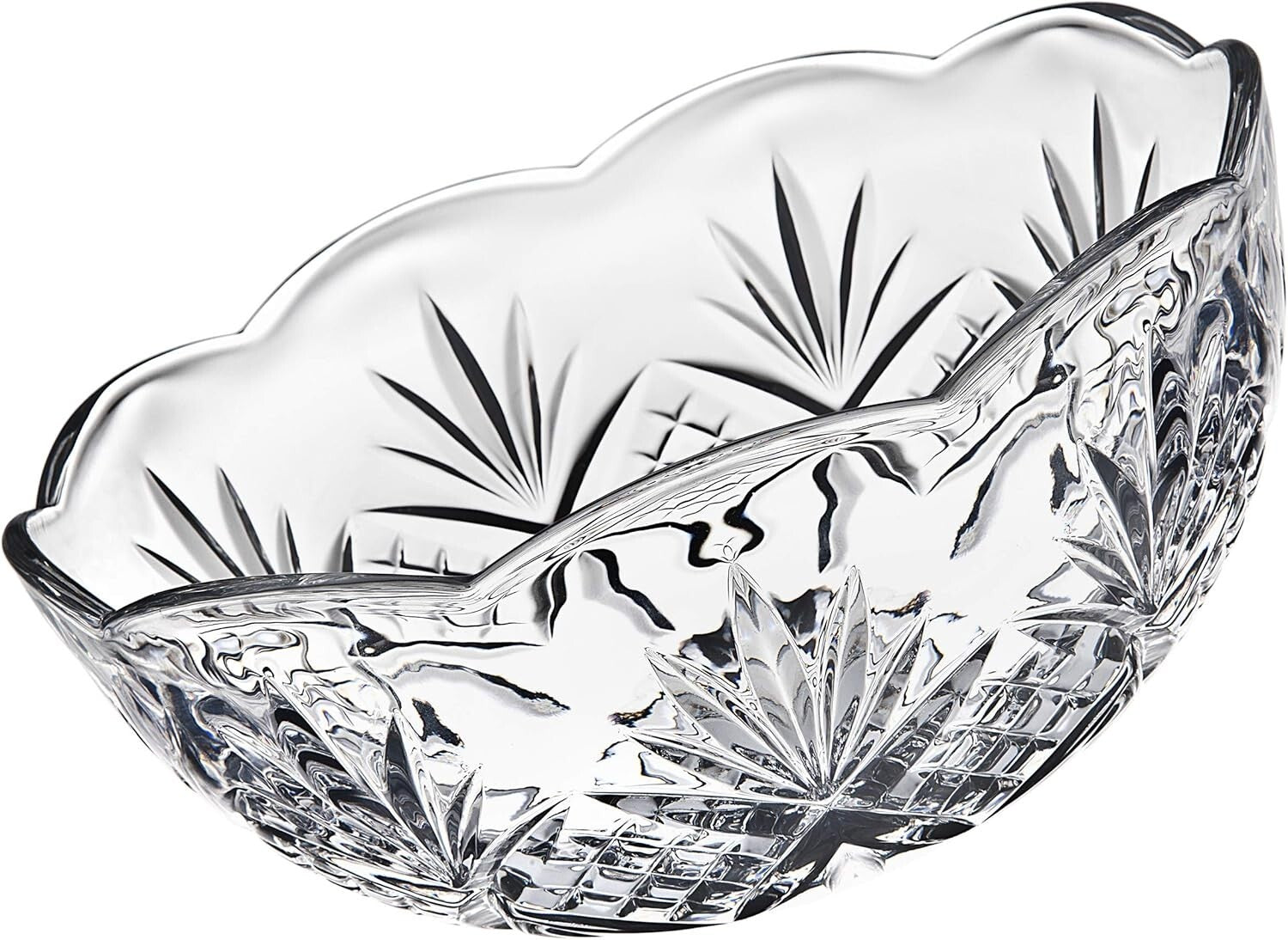 Geometric Pattern Crystal Bowls - Ideal for Elegant Dining & Special Occasions