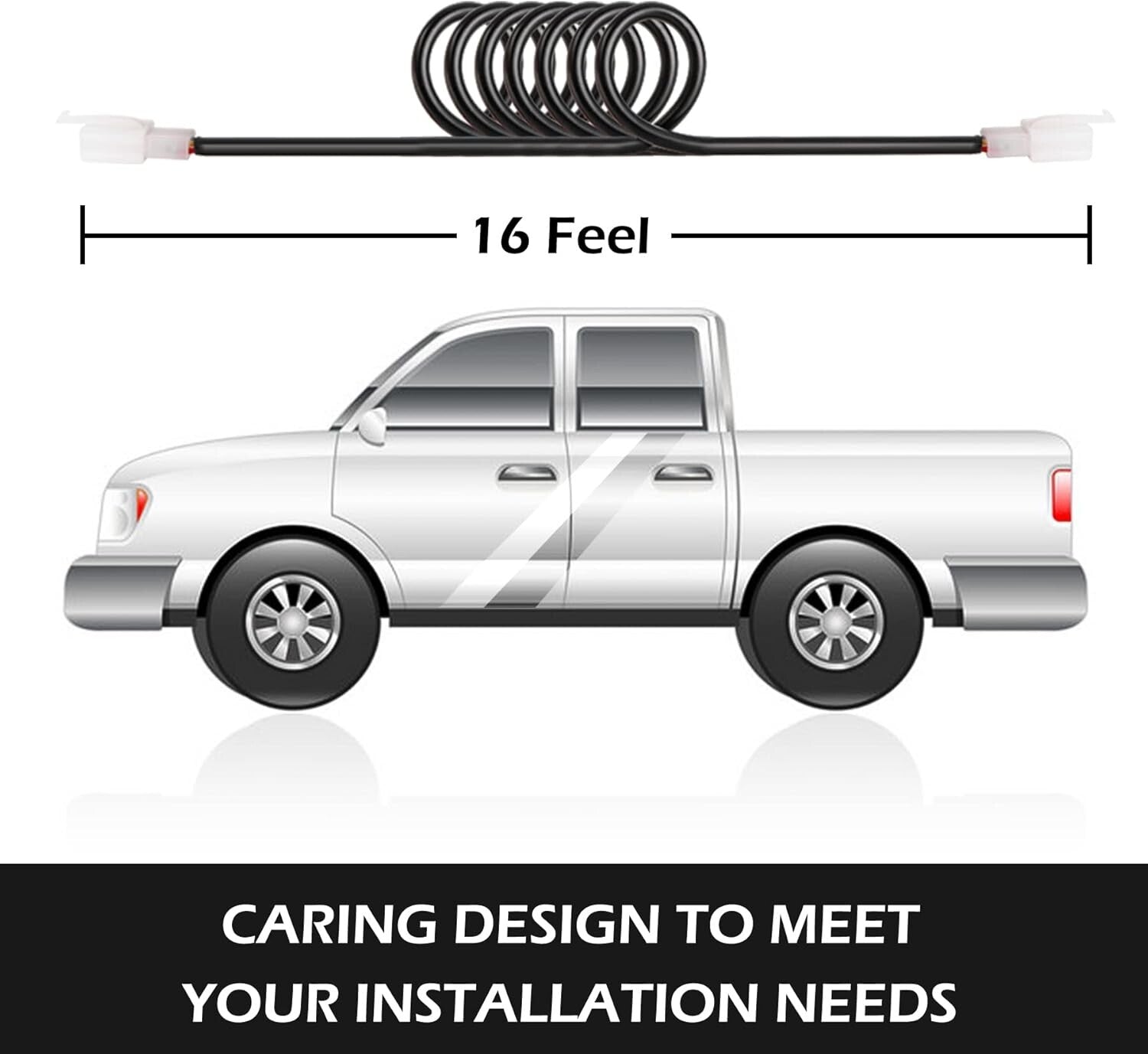 Emergency Strobe Lights Kit: 6 Hid Bulbs with 13 Flashing Modes and 16 ft Cord