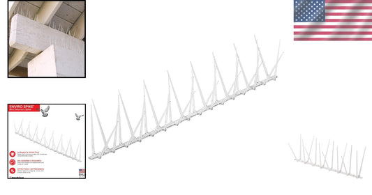 Clear 100ft EnviroSpike Bird Spikes - Durable Deterrent for Homes & Businesses