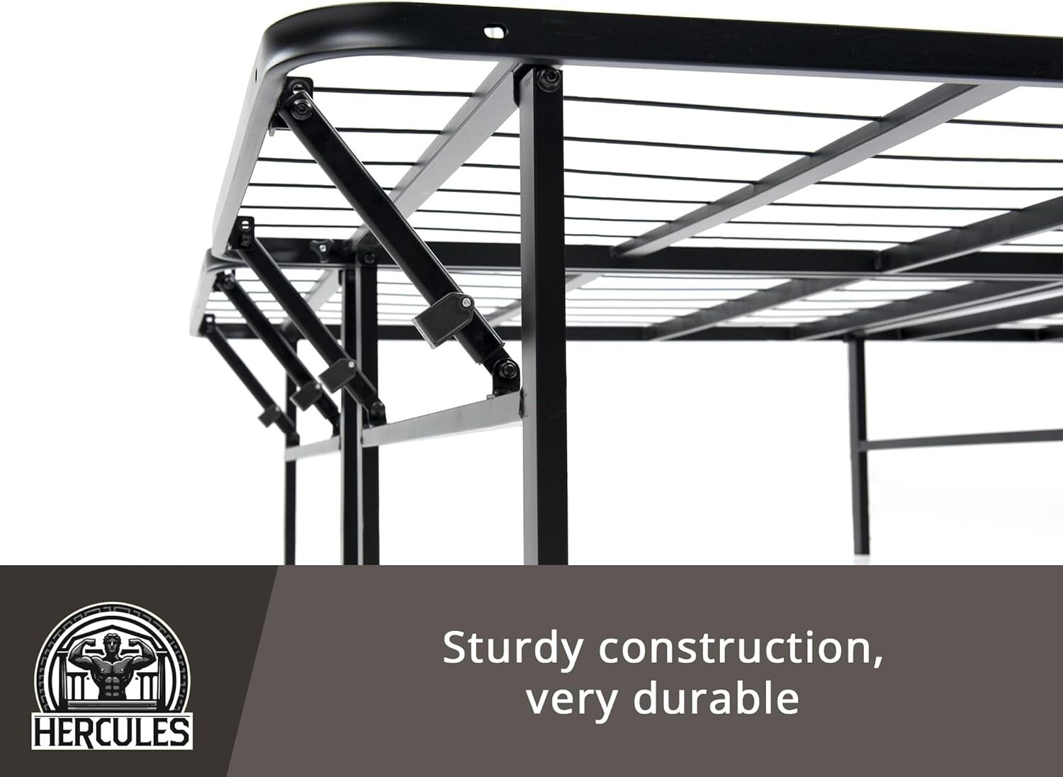 Durable 14-Inch Metal Bed Frame for California King - Quick Setup & Stylish