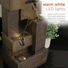 Load image into Gallery viewer, Durable 19" LED Illuminated Water Fountain – Perfect for Indoor &amp; Outdoor Use