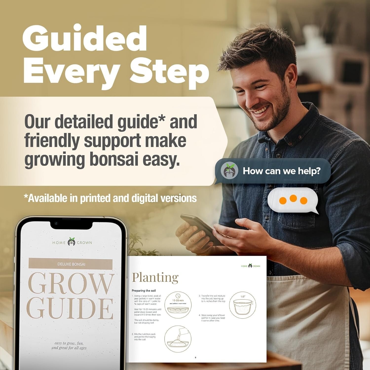 Elegant Bonsai Tree Starter Kit: 4 Unique Varieties & In-Depth Grow Guide