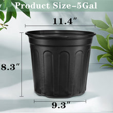 Load image into Gallery viewer, Versatile 5 Gallon Plant Pots - Soft Plastic Nursery Pots for Indoor/Outdoor Use