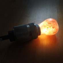 Load image into Gallery viewer, Unique Himalayan Salt Light Bulbs - Dimmable E26, 60W Equivalent, Calming Amber