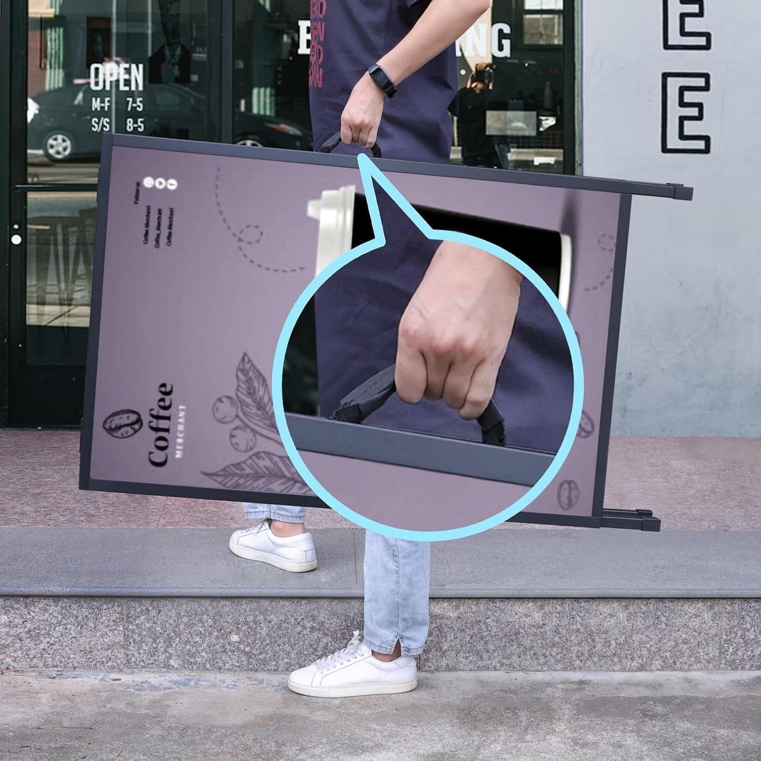 Heavy Duty A Frame Sandwich Board Sign Holder, 24x36 Inch - Double-Sided Display