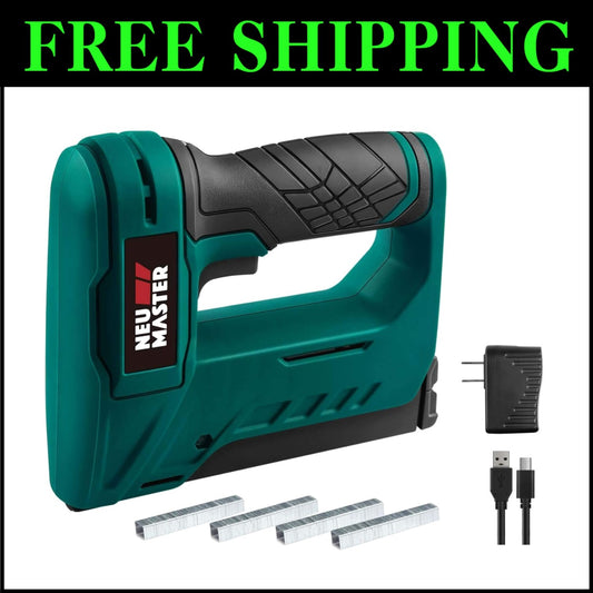 Lightweight Impact Drive Cordless Stapler with T50 Staples - 504 Count Included
