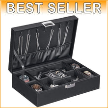 Load image into Gallery viewer, Luxury Jewelry Organizer for Men &amp; Women with 4 Watch Cases – Ideal for Gifting