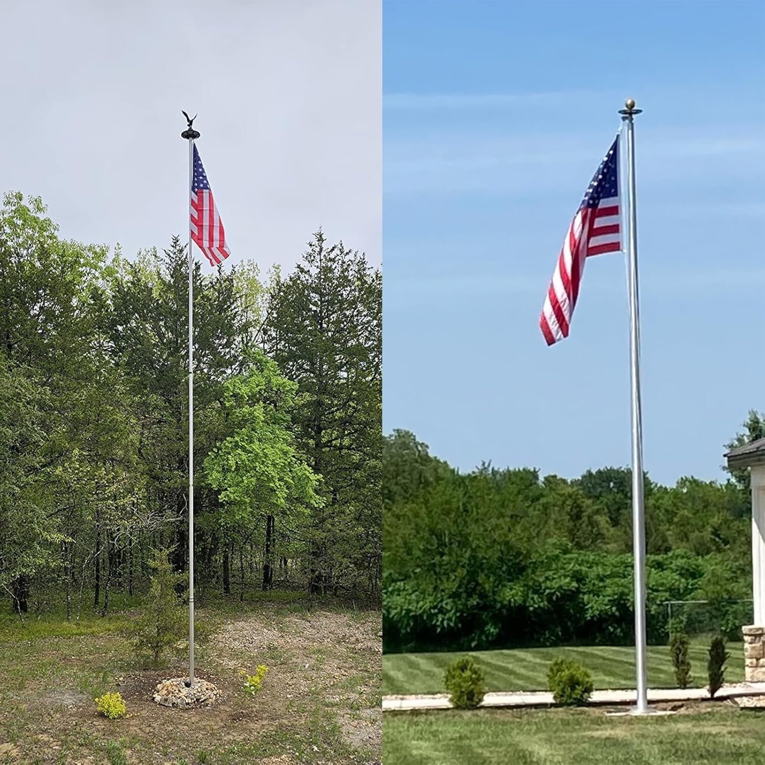 Easy Install Solar Flag Pole Light - 4200 Lumens, Waterproof, Auto On/Off