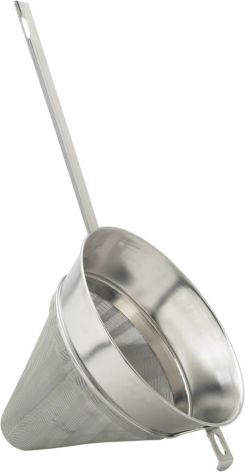 Durable 18/8 Stainless Steel Chinois Strainer - Perfect for Silky Soups & Purées
