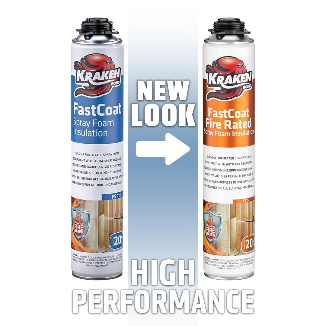 Class-A Fire Rated Spray Foam Insulation - High-Efficiency, 2x27.1 oz Cans