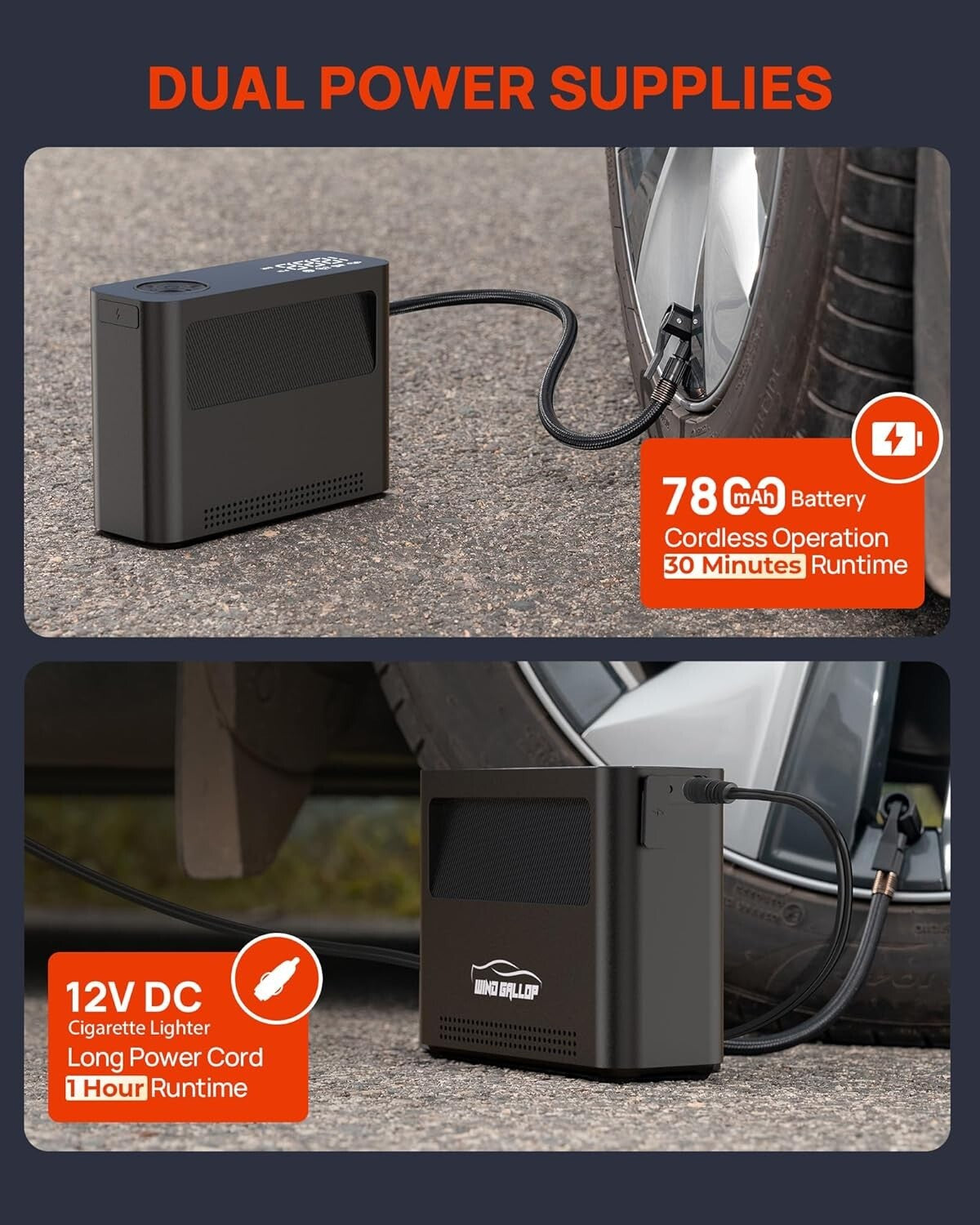 Portable 150 PSI Air Compressor with 8 Modes - Perfect for All Inflatable Needs