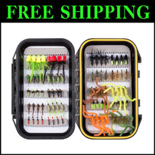 Load image into Gallery viewer, Versatile 80pcs Fishing Flies Kit in Waterproof Box - Ideal for Bluegill &amp; Trout