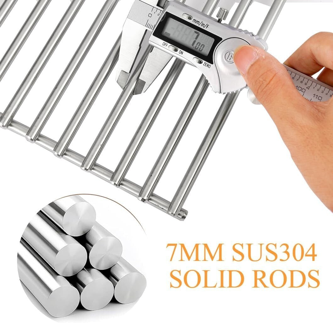 304 Stainless Steel 4-Pack Grill Grates Replacement for Broil King & Broil-Mate
