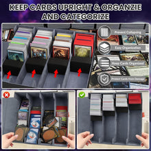Load image into Gallery viewer, Waterproof 4-Row Card Deck Case for Magic Cards with Colorful Dividers Included