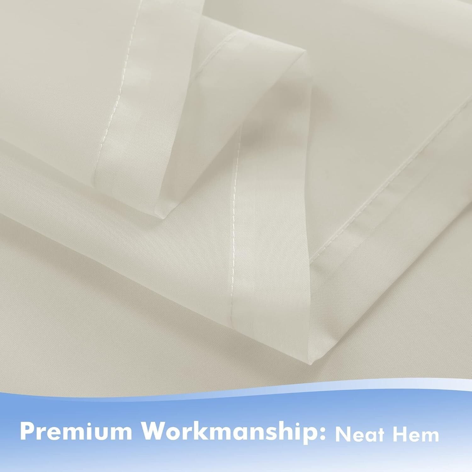 All-Season Waterproof Beige Drapes - 4 Piece Set for Gazebo & Pergola 54x120