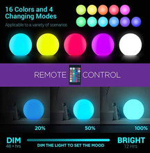 Load image into Gallery viewer, Art Deco 12-Inch Cordless Dimmable LED Light Ball - Perfect for Pools &amp; Parties