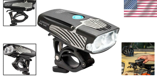 Compact Rechargeable Bike Headlight with Side Visibility & Low Battery Alert