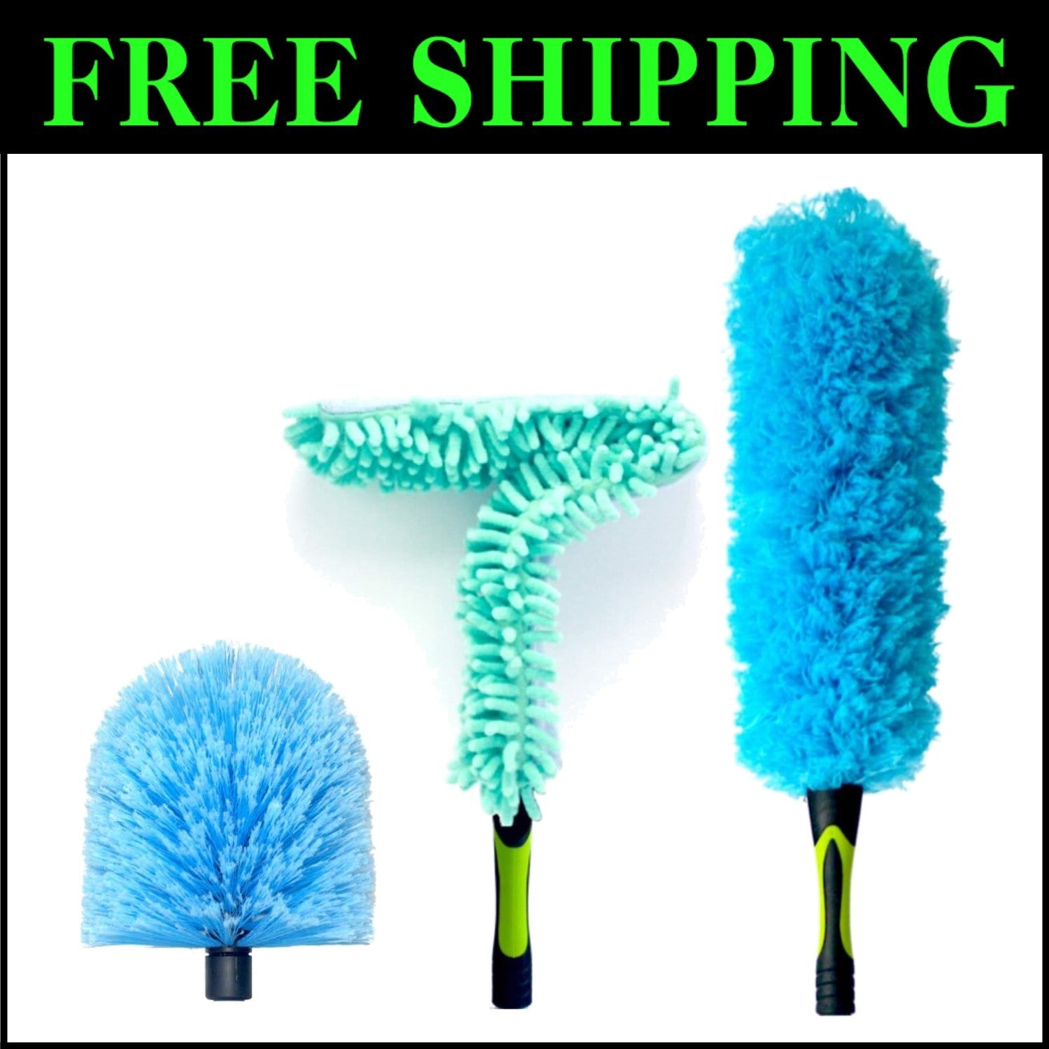 Eco-Friendly Duster Combo: 3-Pack Microfiber Dusting & Cleaning Solutions