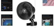 Load image into Gallery viewer, Hydroponics 6-Inch Clip-On Fan with 10 Speed Control &amp; Whisper-Quiet Operation